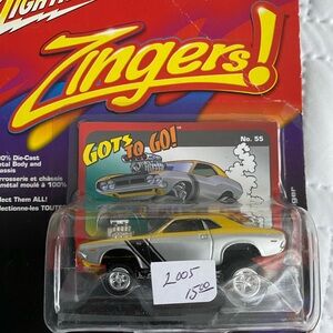 Zingers Die-Cast Toy Car - Silver and Yellow